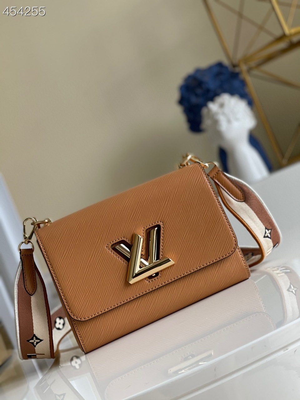 Louis Vuitton Twist MM Monogram Blossoms Honey Gold For Women, Women’s Handbag, Shoulder And Crossbody Bags 9.1in/23cm