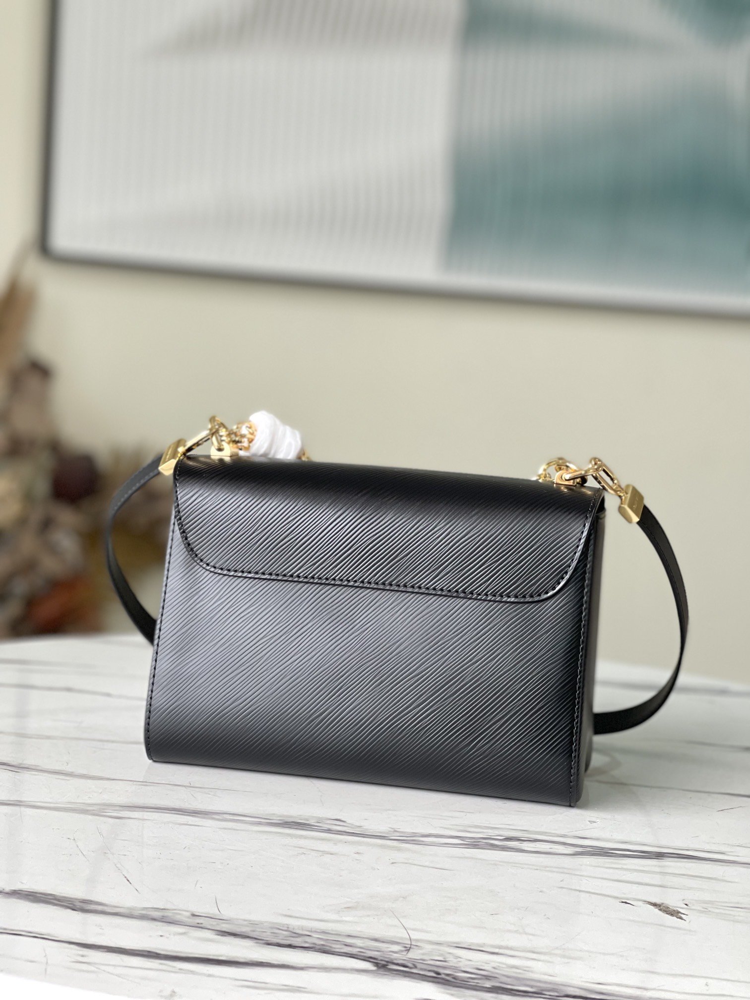 Louis Vuitton Twist MM Monogram Flower Black For Women, Women’s Handbags, Shoulder And Crossbody Bags 9.1in/23cm