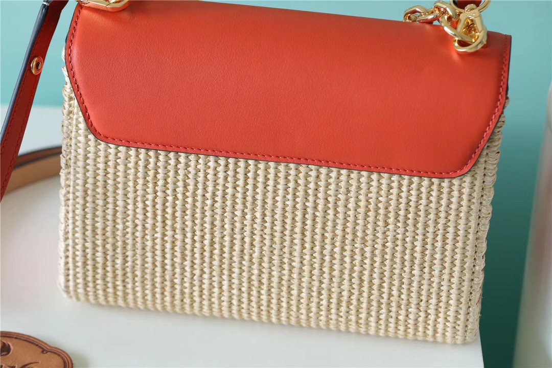 Louis Vuitton Twist MM Raffia Caramel For Women, Women’s Handbags, Shoulder And Crossbody Bags 9.1in/23cm