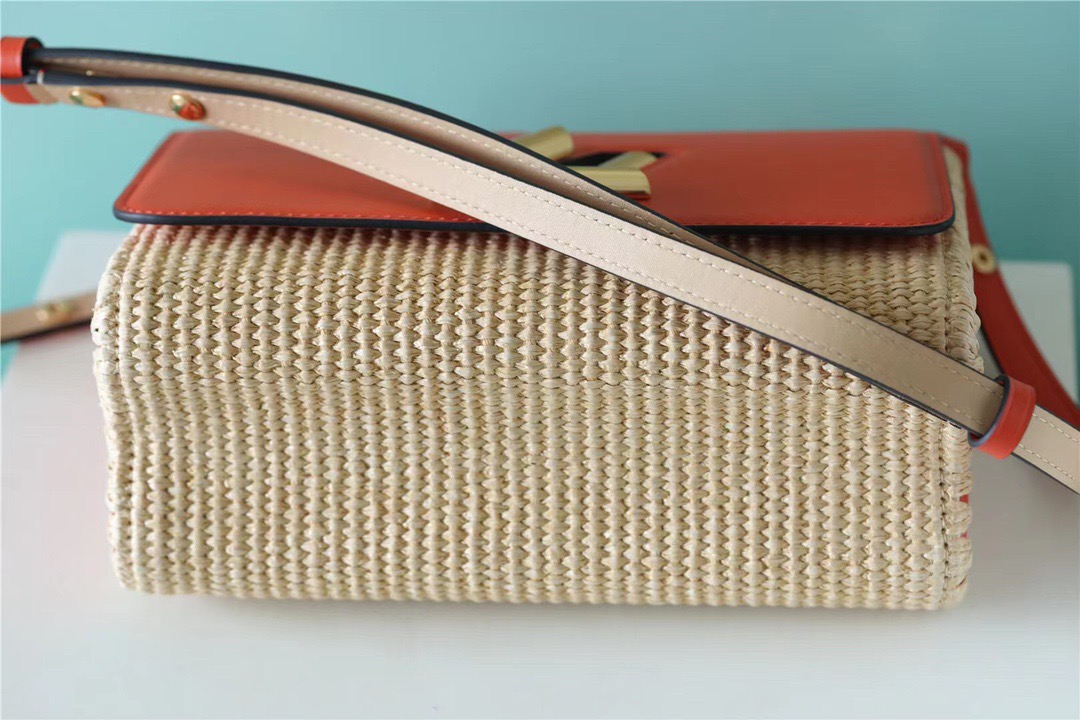 Louis Vuitton Twist MM Raffia Caramel For Women, Women’s Handbags, Shoulder And Crossbody Bags 9.1in/23cm
