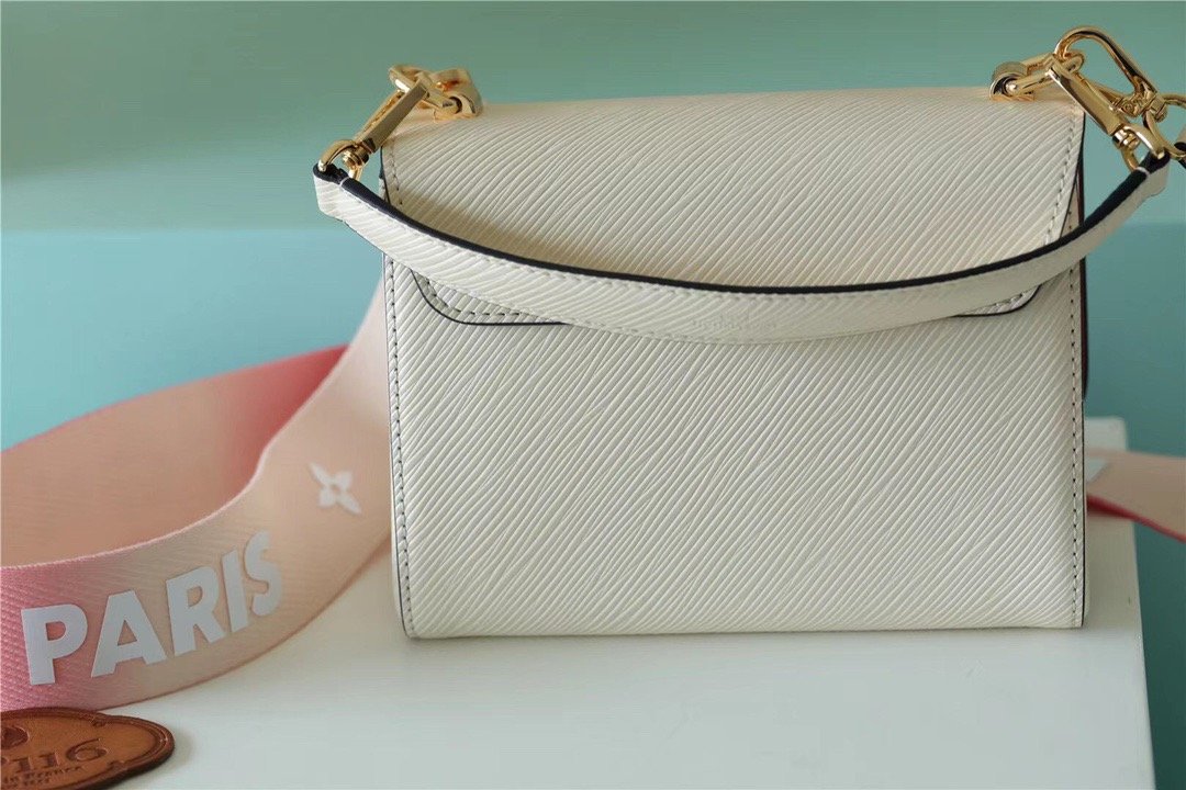 Louis Vuitton Twist PM Bag, Shoulder and Cross Body Bags For Women Quartz White 7.5in/19cm
