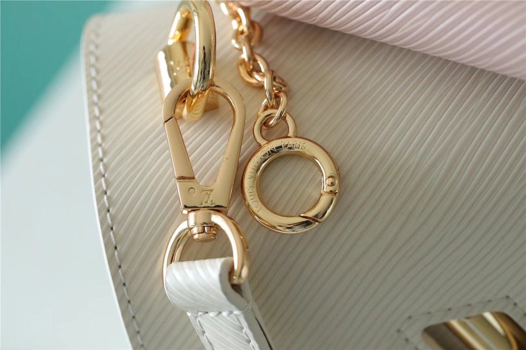 Louis Vuitton Twist PM Bag, Shoulder and Cross Body Bags For Women Taupe Brown / Pink 7.5in/19cm
