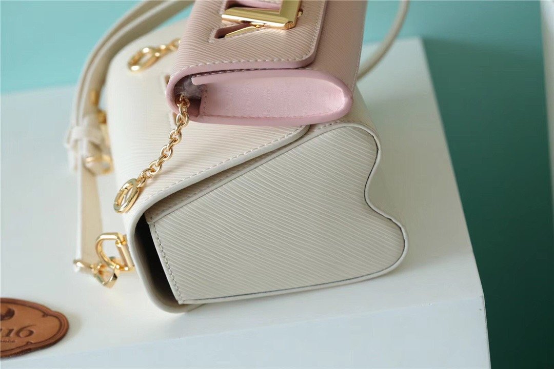 Louis Vuitton Twist PM Bag, Shoulder and Cross Body Bags For Women Taupe Brown / Pink 7.5in/19cm