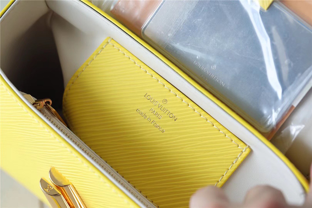 Louis Vuitton Twist PM Epi Yellow For Women, Women’s Handbags, Shoulder And Crossbody Bags 7.5in/19cm LV