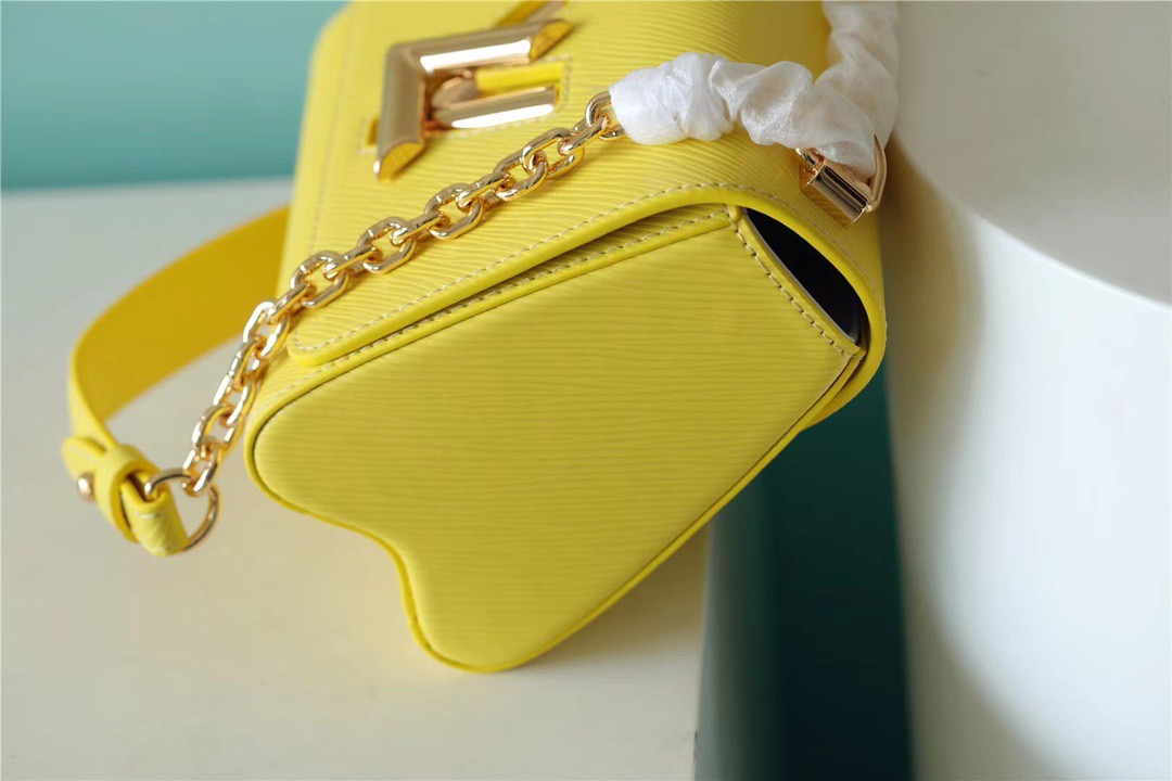 Louis Vuitton Twist PM Epi Yellow For Women, Women’s Handbags, Shoulder And Crossbody Bags 7.5in/19cm LV