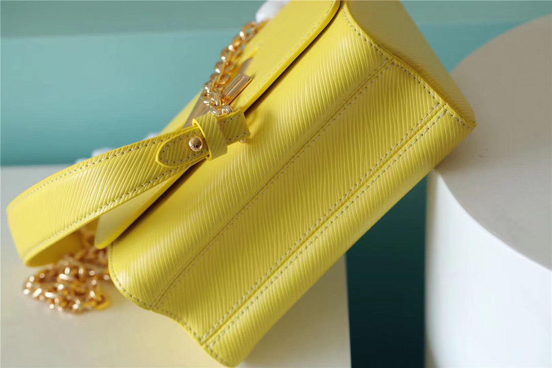 Louis Vuitton Twist PM Epi Yellow For Women, Women’s Handbags, Shoulder And Crossbody Bags 7.5in/19cm LV