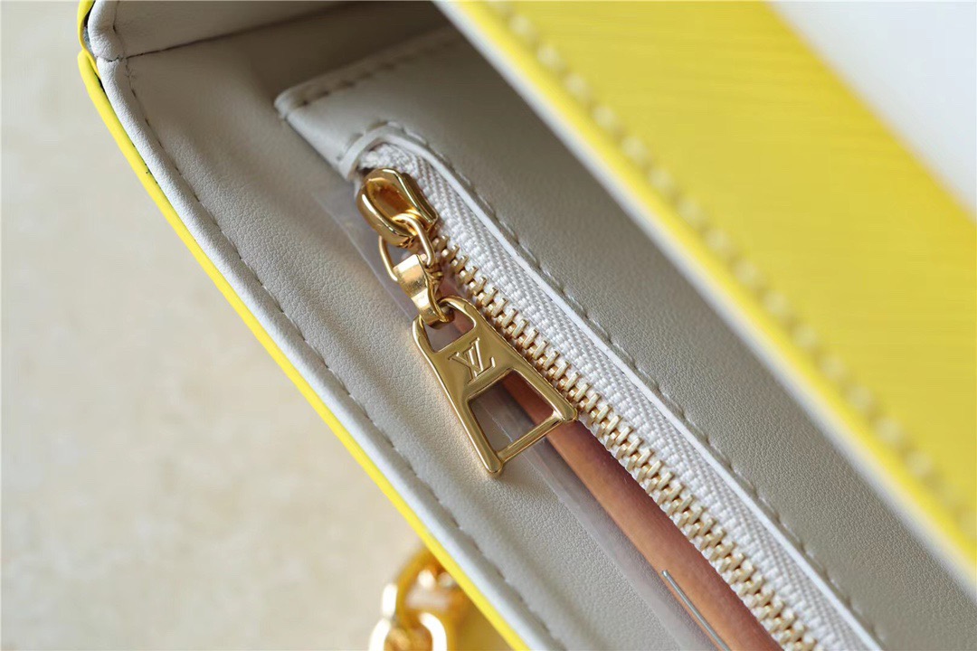 Louis Vuitton Twist PM Epi Yellow For Women, Women’s Handbags, Shoulder And Crossbody Bags 7.5in/19cm LV
