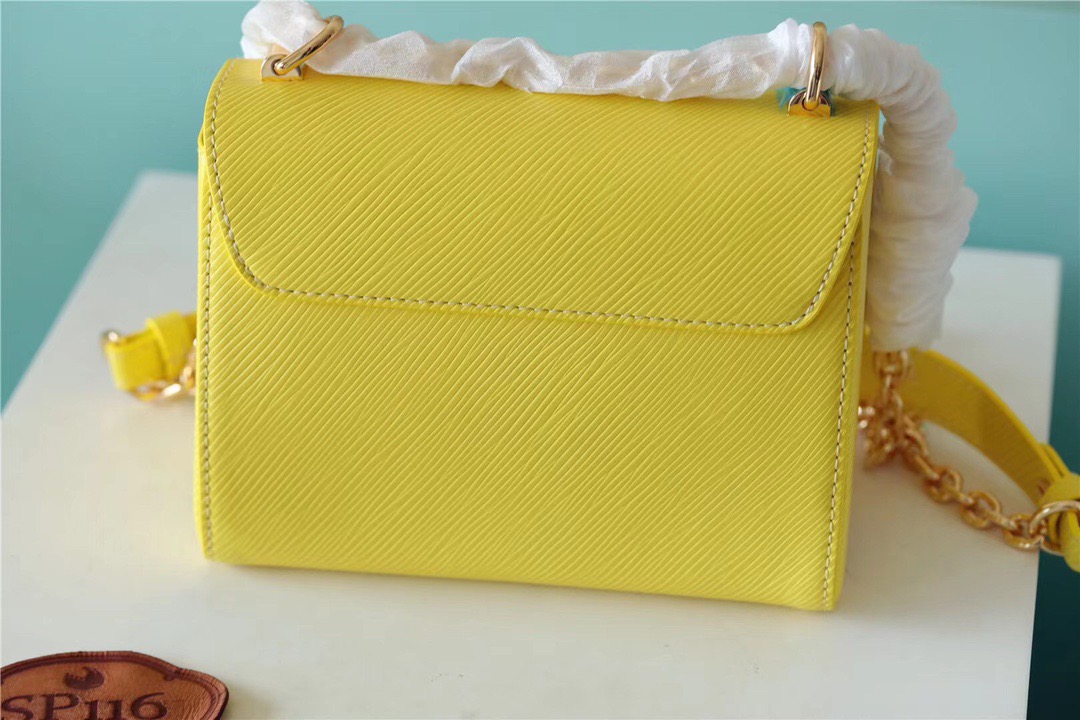 Louis Vuitton Twist PM Epi Yellow For Women, Women’s Handbags, Shoulder And Crossbody Bags 7.5in/19cm LV