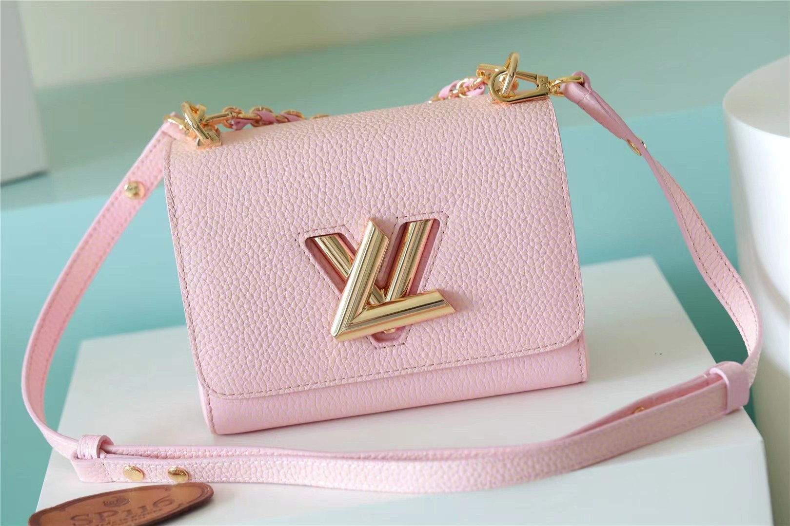Louis Vuitton Twist PM Grain Pink For Women, Women’s Handbags, Shoulder And Crossbody Bags 7.5in/19cm