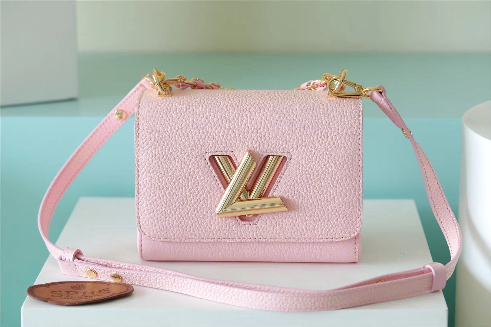 Louis Vuitton Twist PM Grain Pink For Women, Women’s Handbags, Shoulder And Crossbody Bags 7.5in/19cm