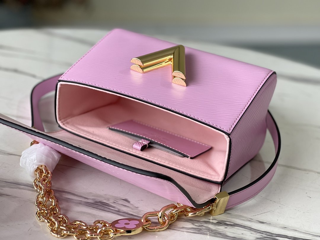 Louis Vuitton Twist PM Monogram Flower Wisteria Purple For Women, Women’s Handbags, Shoulder And Crossbody Bags 9.1in/23cm