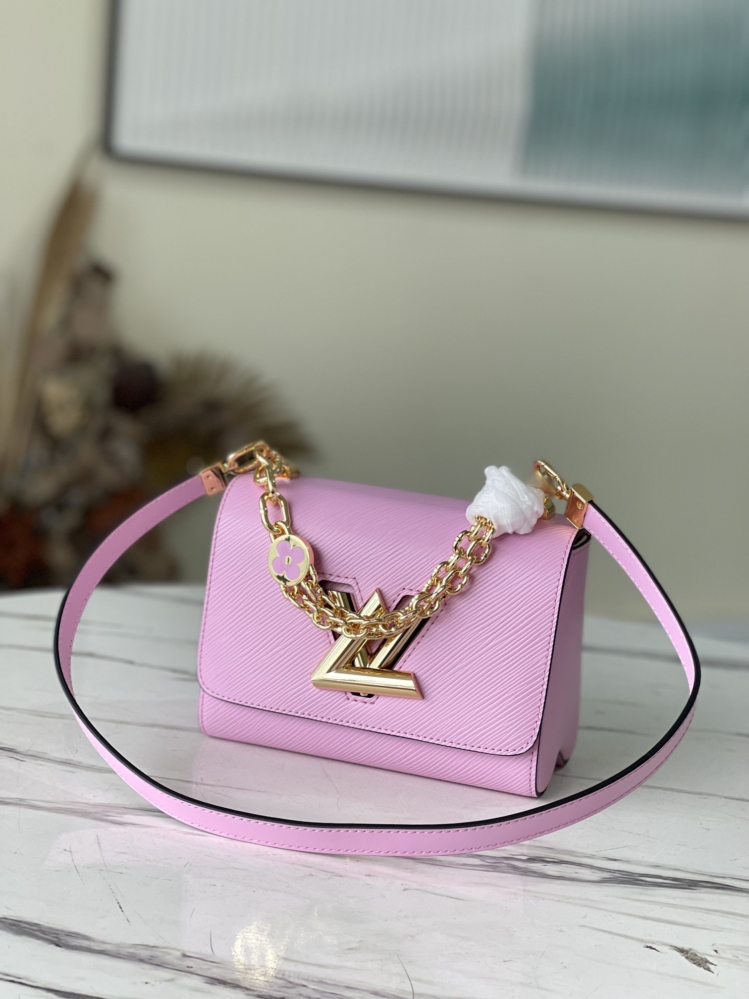 Louis Vuitton Twist PM Monogram Flower Wisteria Purple For Women, Women’s Handbags, Shoulder And Crossbody Bags 9.1in/23cm