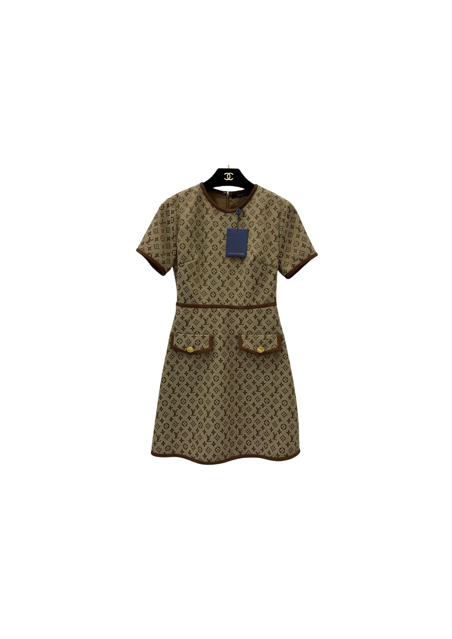 Louis Vuitton Two Pockets Dress Brown For Women