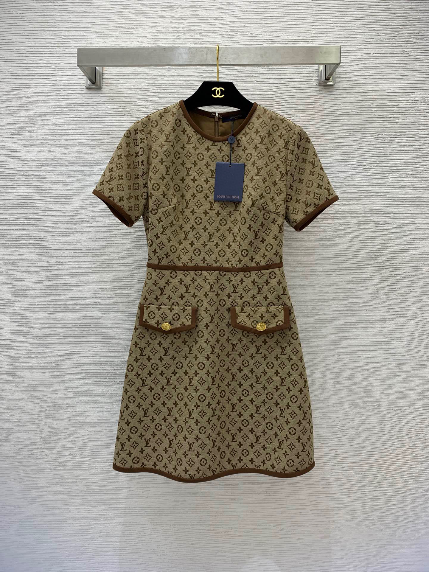 Louis Vuitton Two Pockets Dress Brown For Women