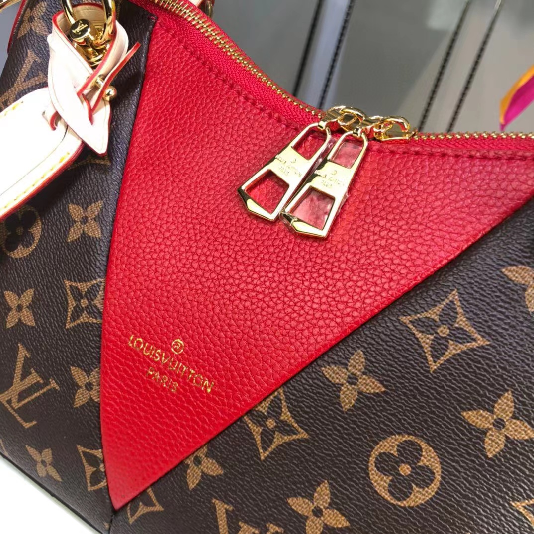 Louis Vuitton V Tote BB Monogram Canvas Cerise Red For Women, Women’s Bags, Shoulder And Crossbody Bags 10.6in/27cm