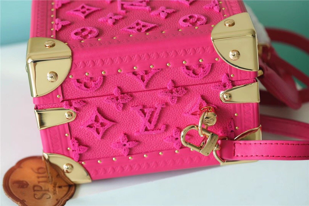 Louis Vuitton Valisette Tresor Monogram Empreinte Pink For Women, Women’s Bags, Shoulder And Crossbody Bags 9.4in/24cm LV
