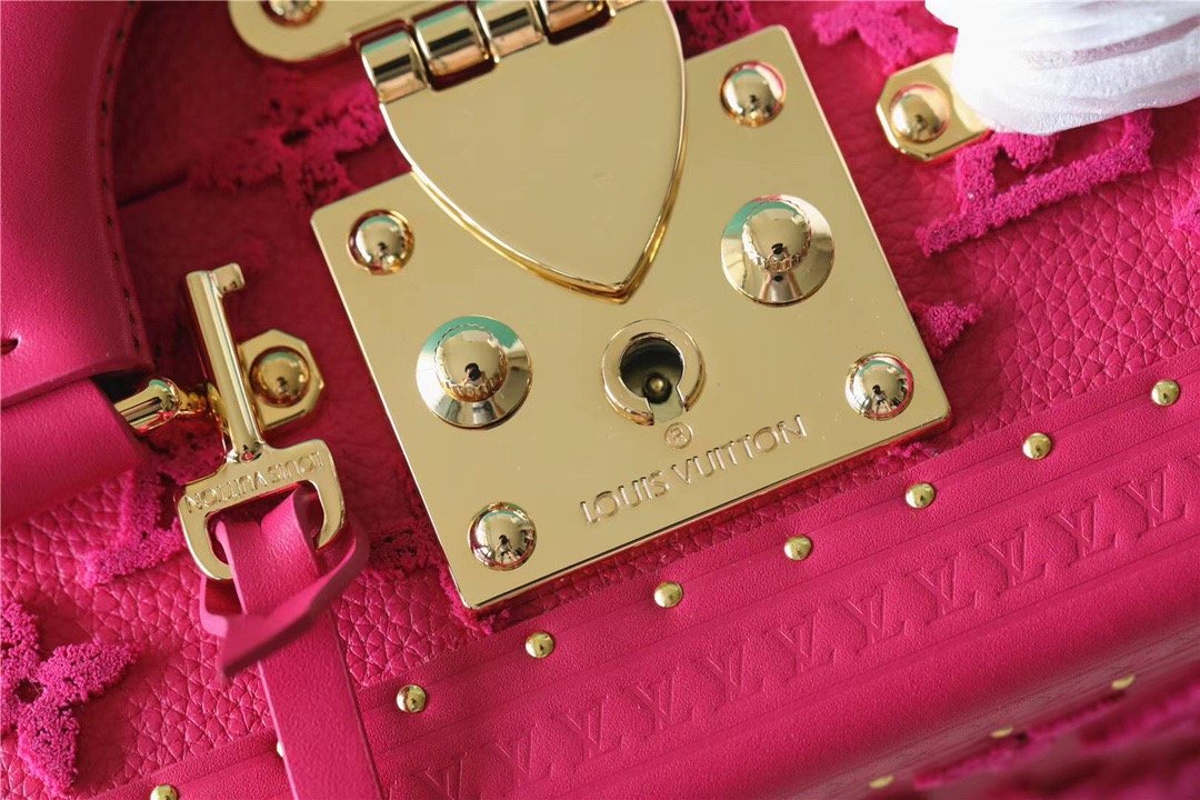 Louis Vuitton Valisette Tresor Monogram Empreinte Pink For Women, Women’s Bags, Shoulder And Crossbody Bags 9.4in/24cm LV