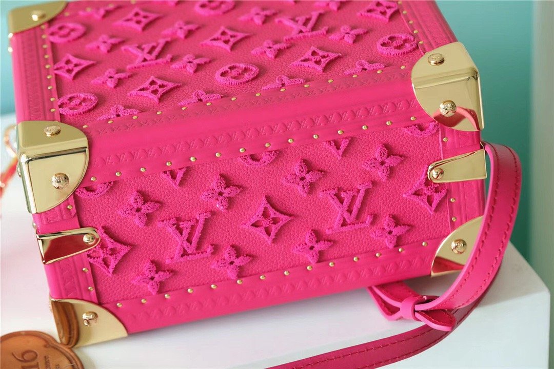 Louis Vuitton Valisette Tresor Monogram Empreinte Pink For Women, Women’s Bags, Shoulder And Crossbody Bags 9.4in/24cm LV