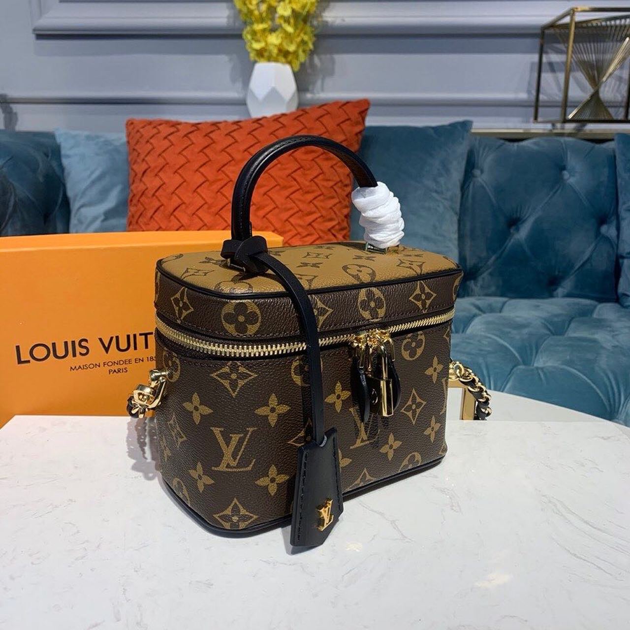 Louis Vuitton Vanity PM Monogram And Monogram Reverse Canvas By Nicolas Ghesquiere For Women, Women’s Handbags, Shoulder And Crossbody Bags 7.5in/19cm