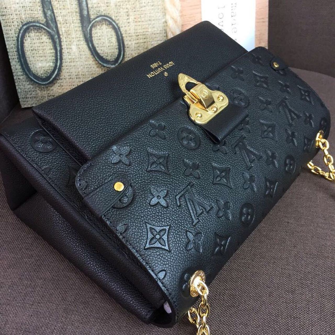 Louis Vuitton Vavin MM Monogram Empreinte Black For Women, Women’s Handbags, Shoulder And Crossbody Bags 9.8in/25cm