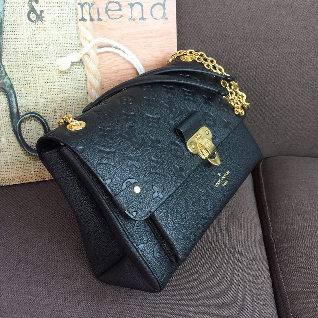 Louis Vuitton Vavin MM Monogram Empreinte Black For Women, Women’s Handbags, Shoulder And Crossbody Bags 9.8in/25cm