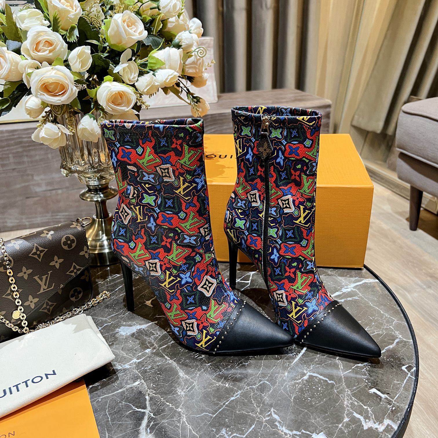 Louis Vuitton Women’s Cherie Ankle Boots MulticolorFor Women LV