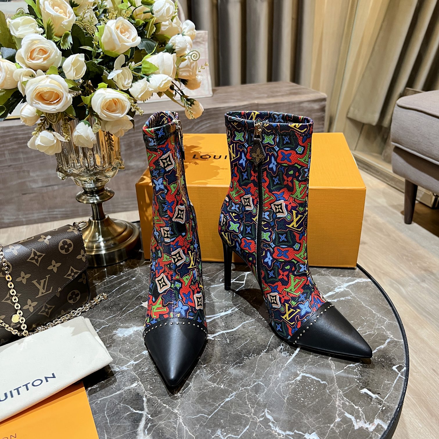 Louis Vuitton Women’s Cherie Ankle Boots MulticolorFor Women LV