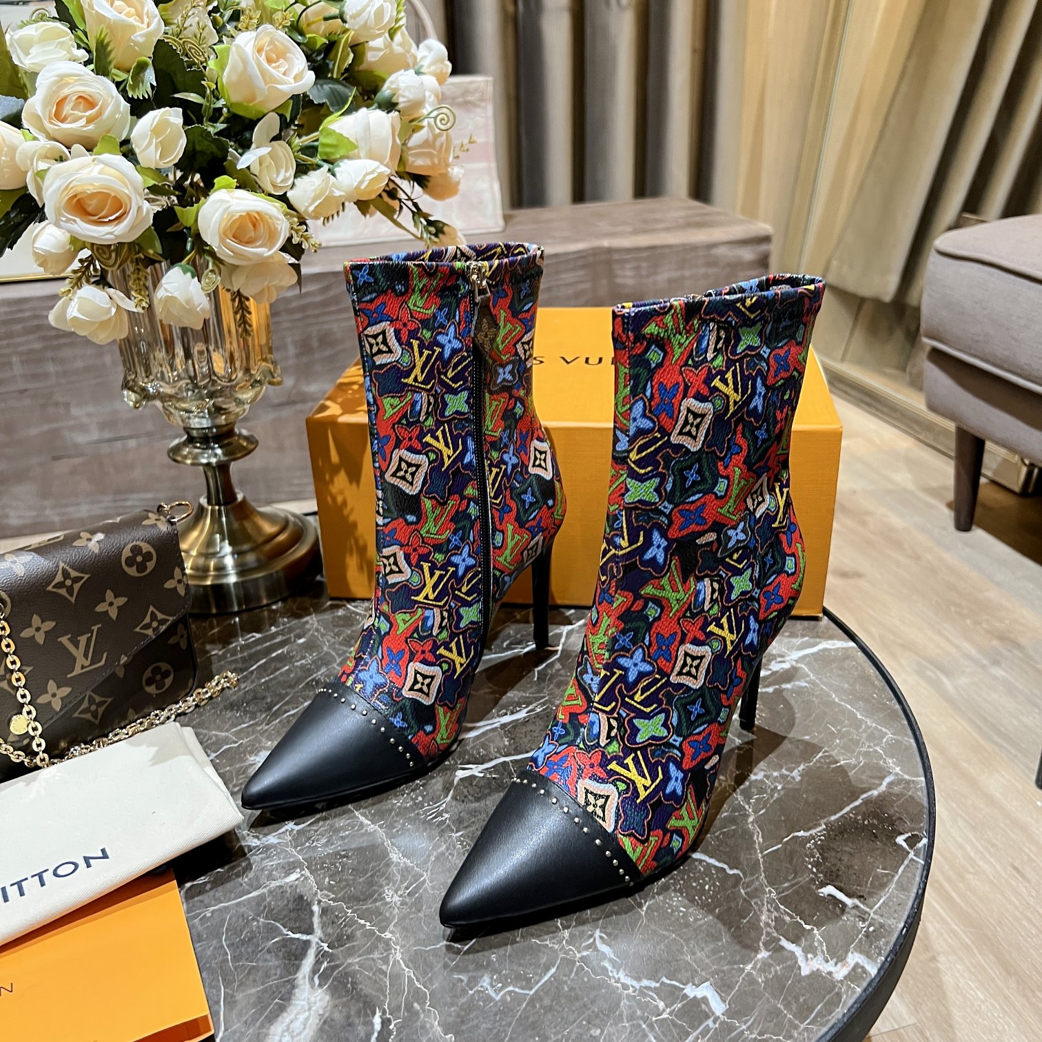 Louis Vuitton Women’s Cherie Ankle Boots MulticolorFor Women LV