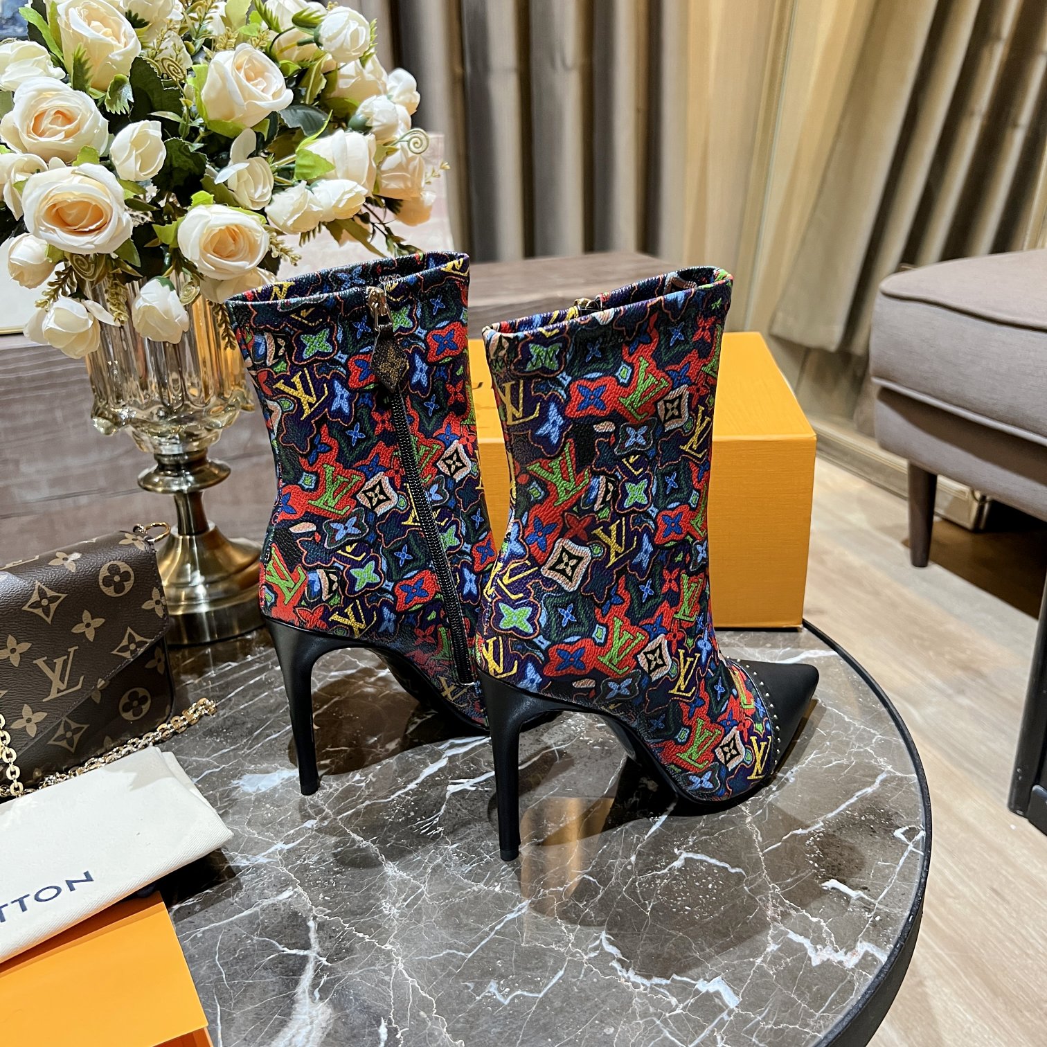 Louis Vuitton Women’s Cherie Ankle Boots MulticolorFor Women LV