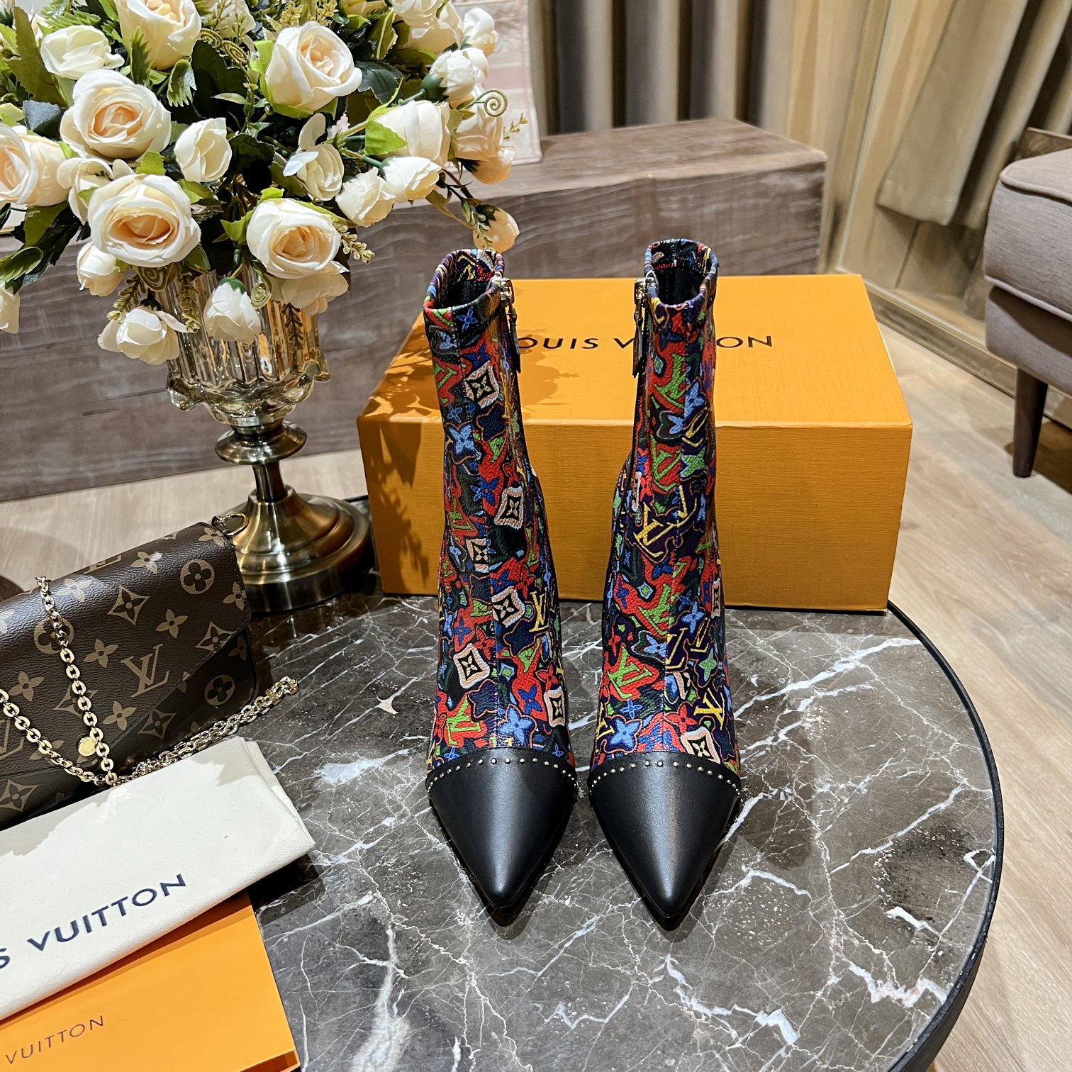 Louis Vuitton Women’s Cherie Ankle Boots MulticolorFor Women LV