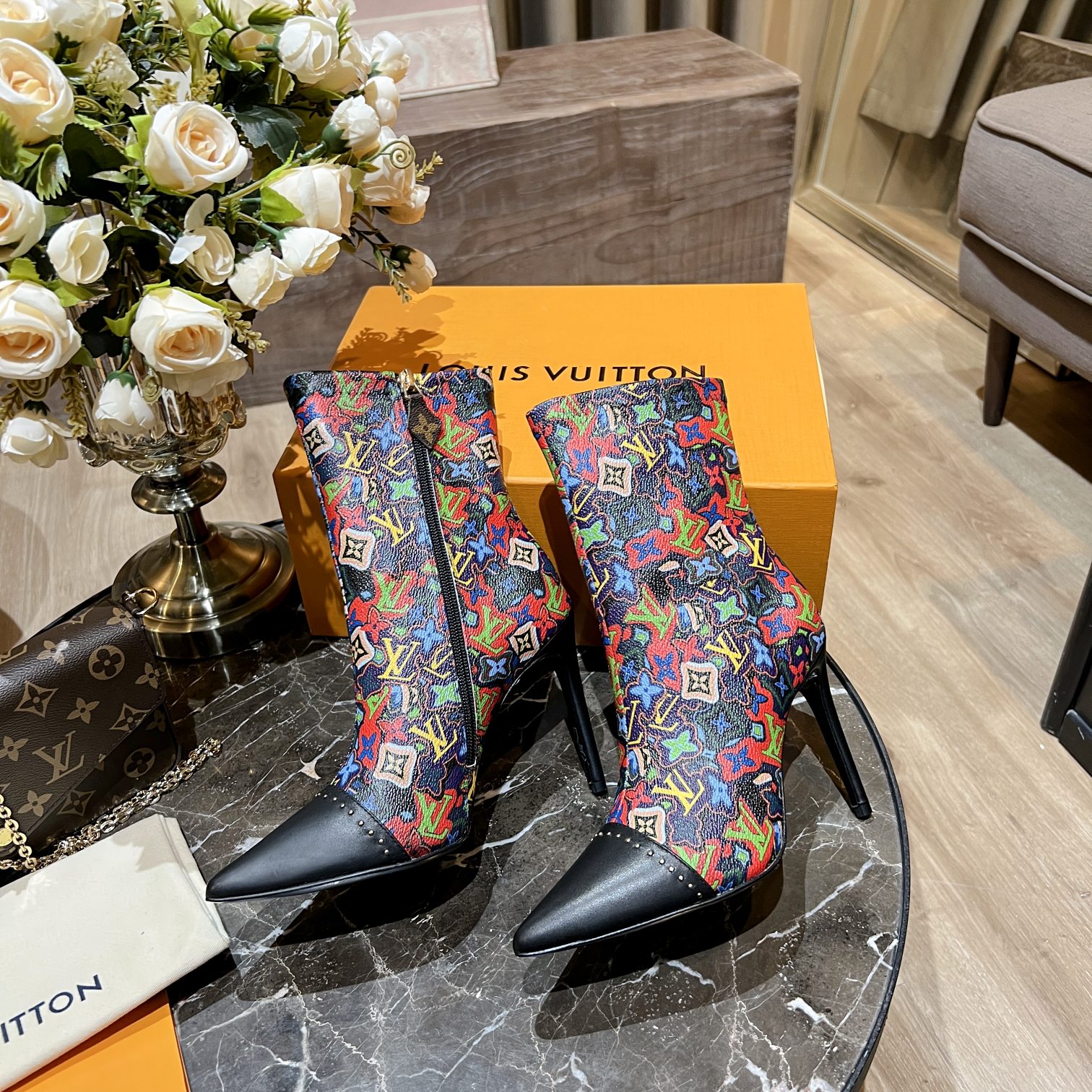 Louis Vuitton Women’s Cherie Ankle Boots MulticolorFor Women LV