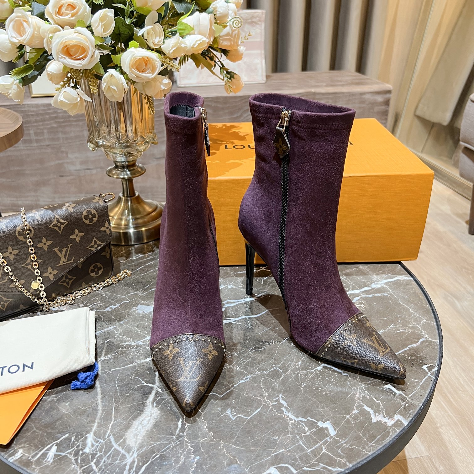 Louis Vuitton Women’s Cherie Ankle Boots Violet Women LV