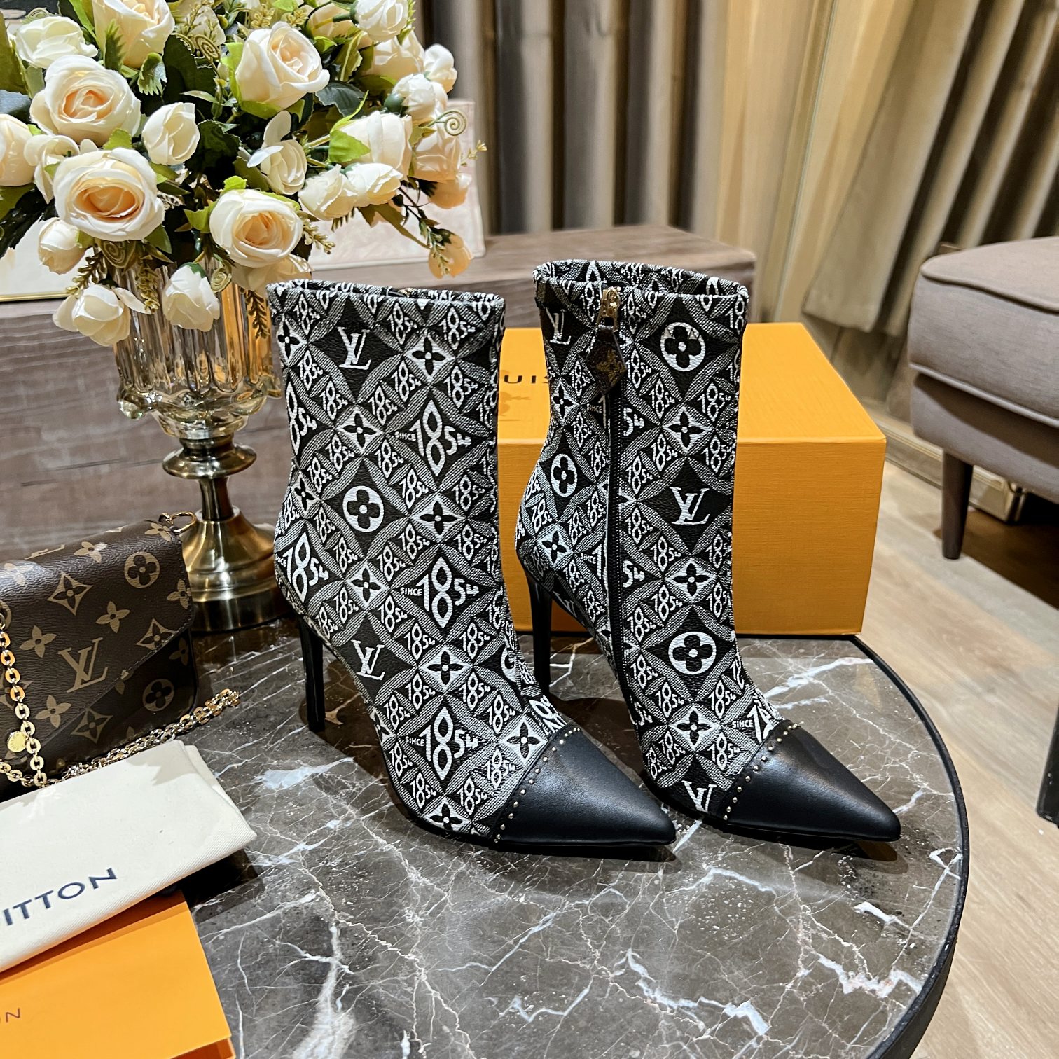 Louis Vuitton Women’s Cherie Ankle Boots White Women LV