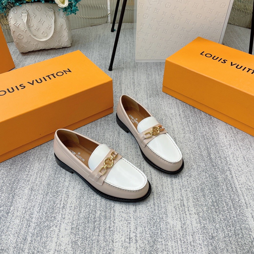Louis Vuitton Women’s Chess Flat Loafe Beige For Women LV