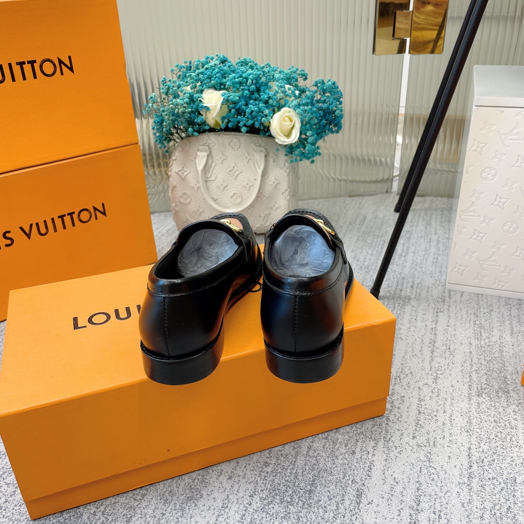 Louis Vuitton Women’s Chess Flat Loafe Black And Beige  For Women LV