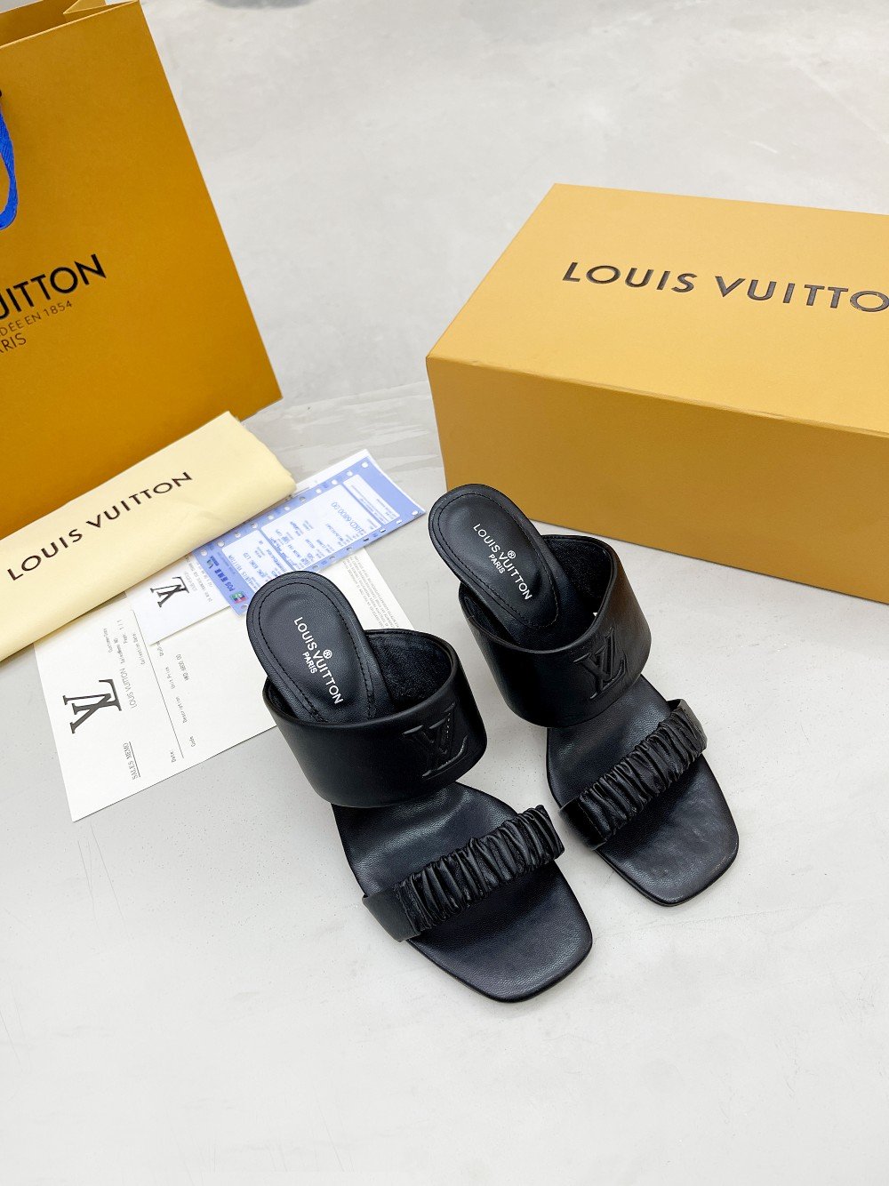 Louis Vuitton Women’s Drapy Mule Black For Women LV 1AAB5P