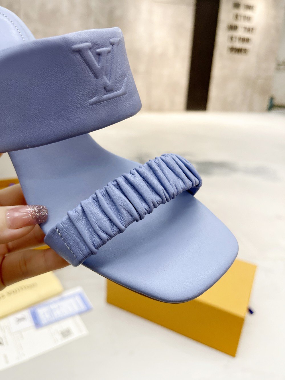 Louis Vuitton Women’s Drapy Mule Blue For Women LV