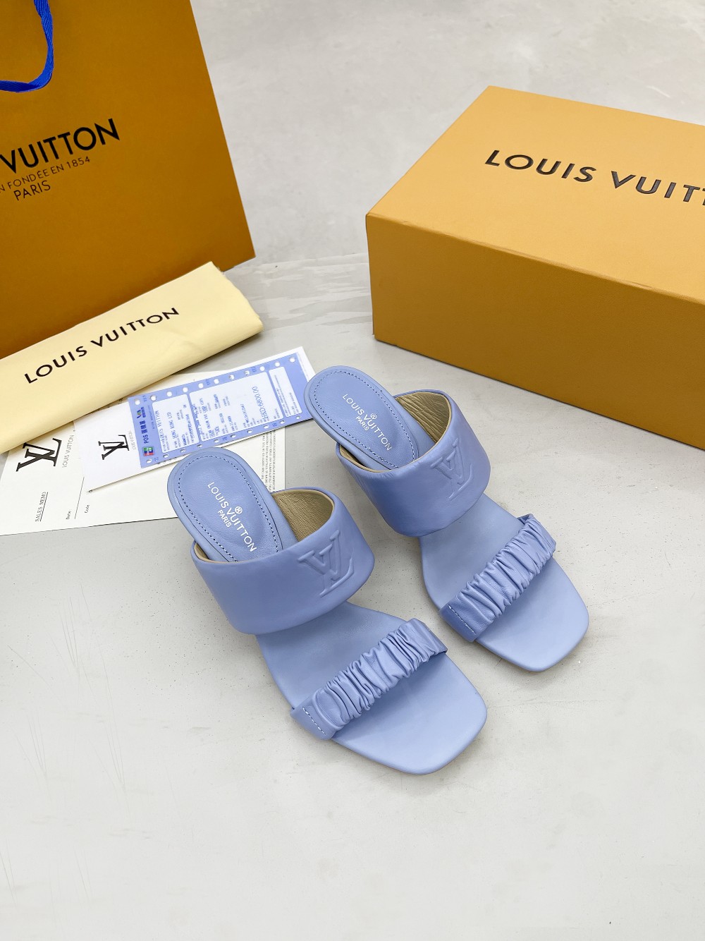 Louis Vuitton Women’s Drapy Mule Blue For Women LV