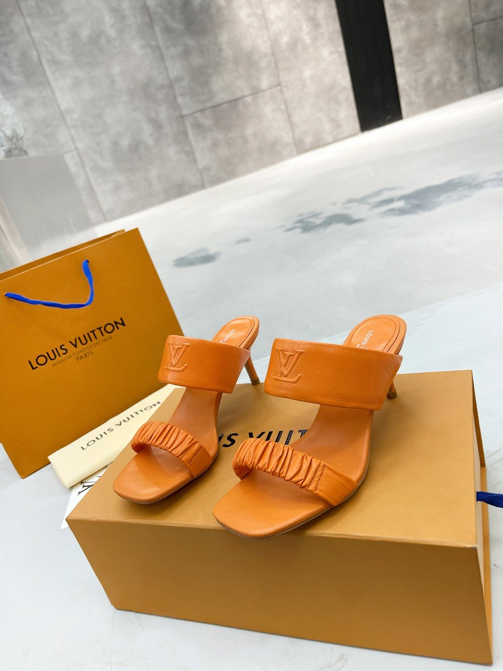 Louis Vuitton Women’s Drapy Mule Orange For Women LV