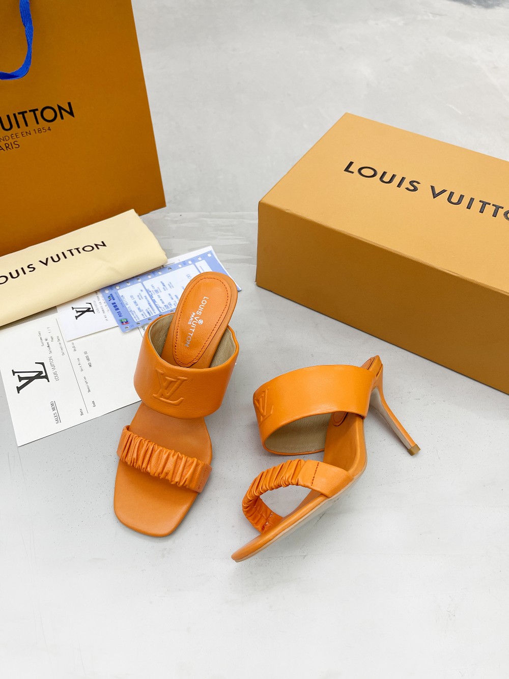 Louis Vuitton Women’s Drapy Mule Orange For Women LV