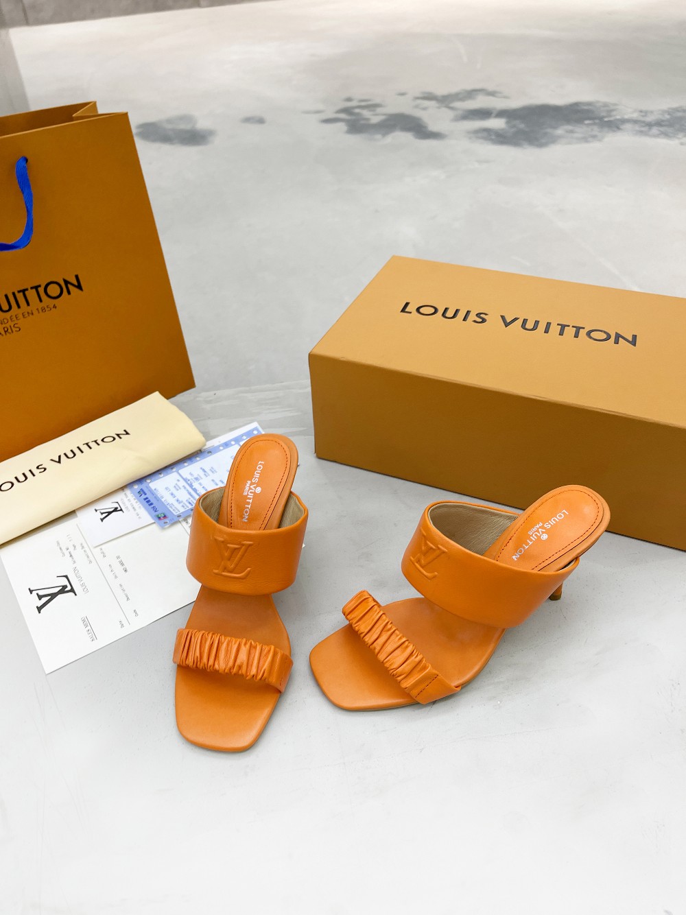 Louis Vuitton Women’s Drapy Mule Orange For Women LV