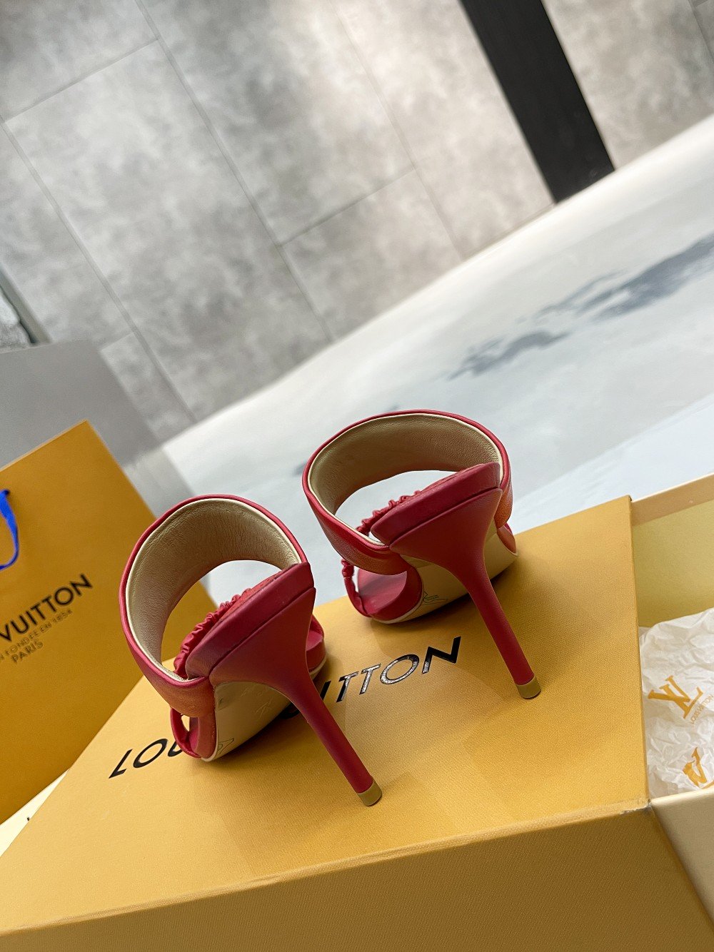 Louis Vuitton Women’s Drapy Mule Red For Women LV