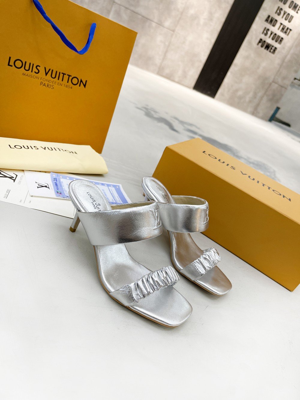 Louis Vuitton Women’s Drapy Mule Sliver For Women LV