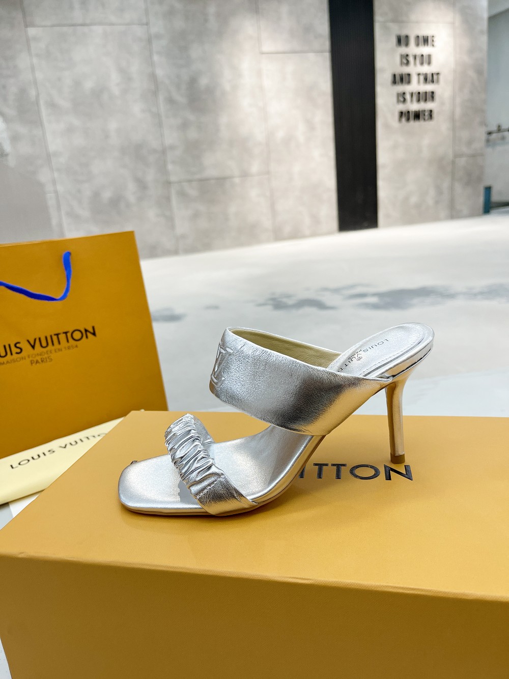 Louis Vuitton Women’s Drapy Mule Sliver For Women LV