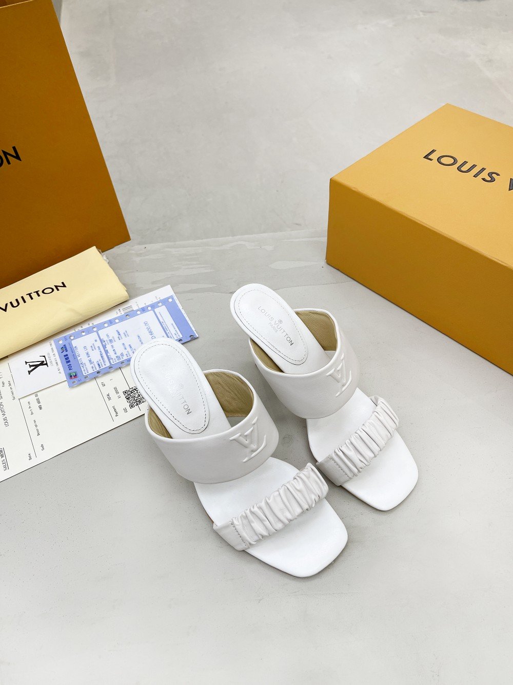Louis Vuitton Women’s Drapy Mule White For Women LV