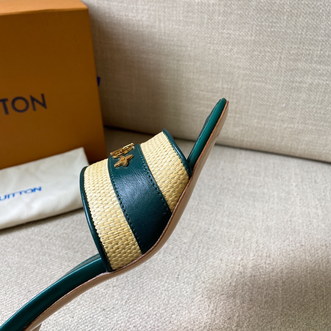 Louis Vuitton Women’s Lock It Mule Green For Women LV 2.2in/5.5cm