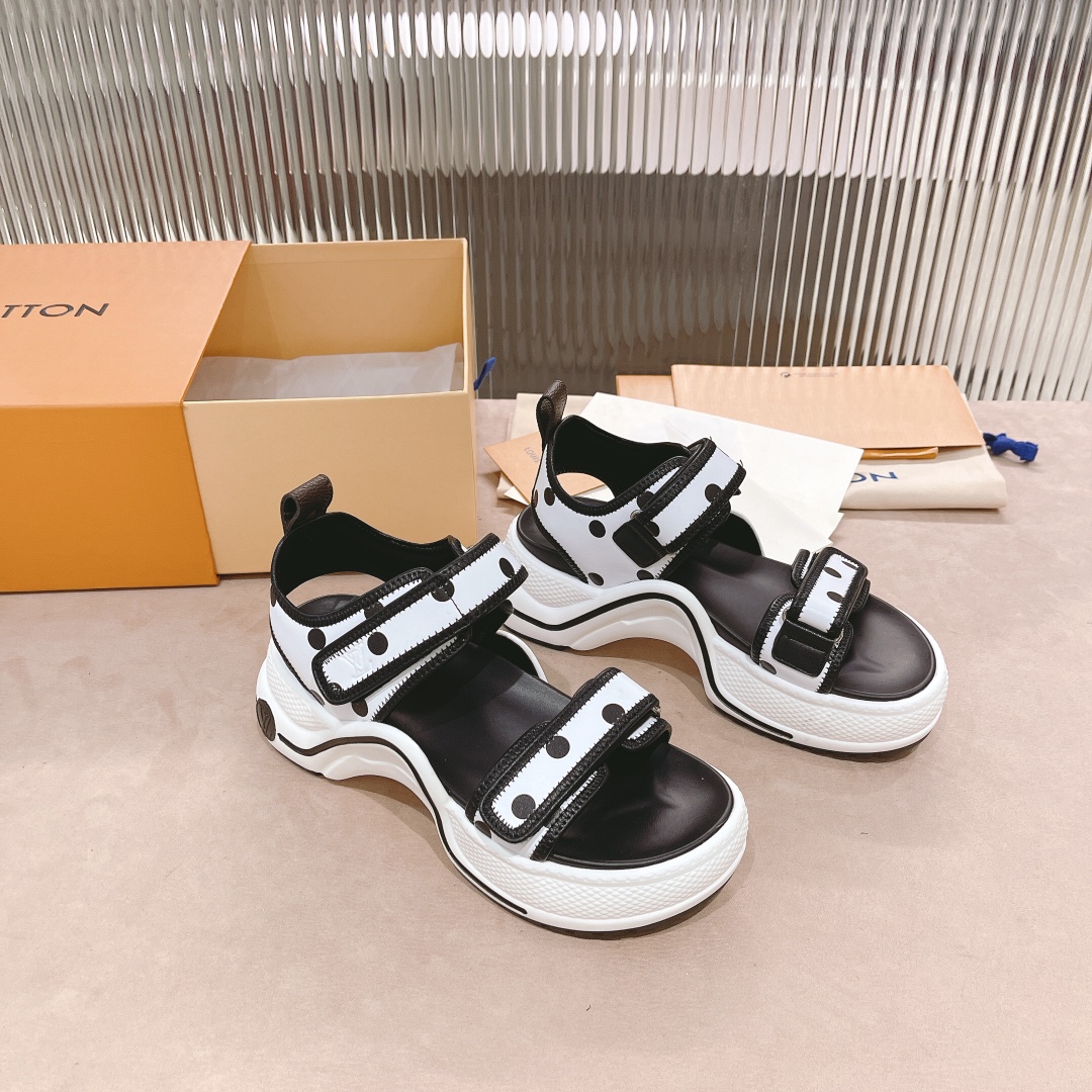 Louis Vuitton Women’s LV Archlight Flat Sandal White For Women LV