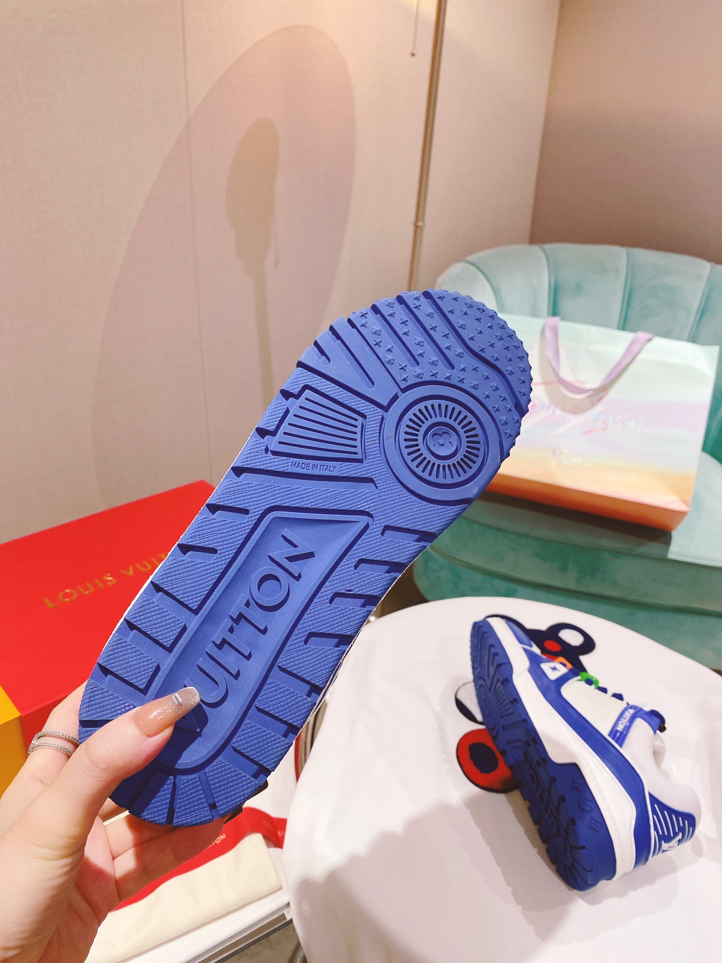 Louis Vuitton Women’s LV Trainer Sneaker Blue For Women LV