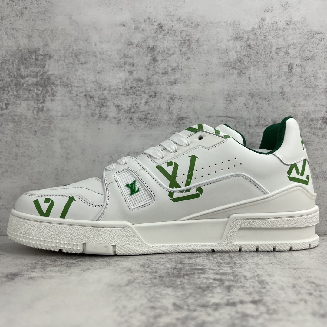 Louis Vuitton Women’s LV Trainer Sneaker Green For Women LV 1AAGXF
