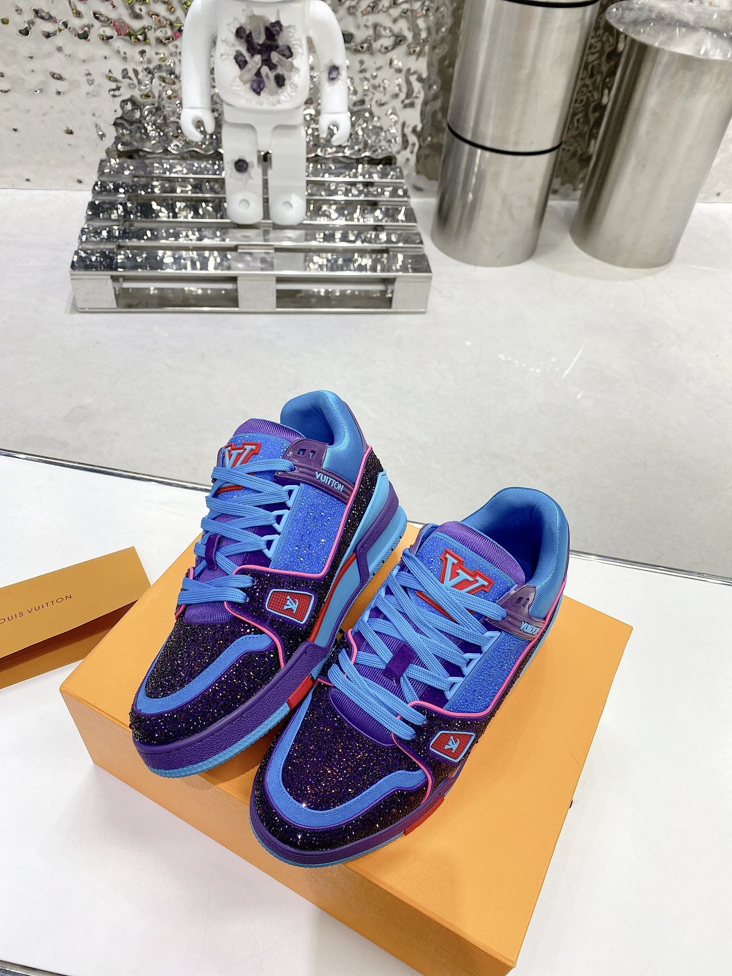 Louis Vuitton Women’s LV Trainers Blue For Women LV